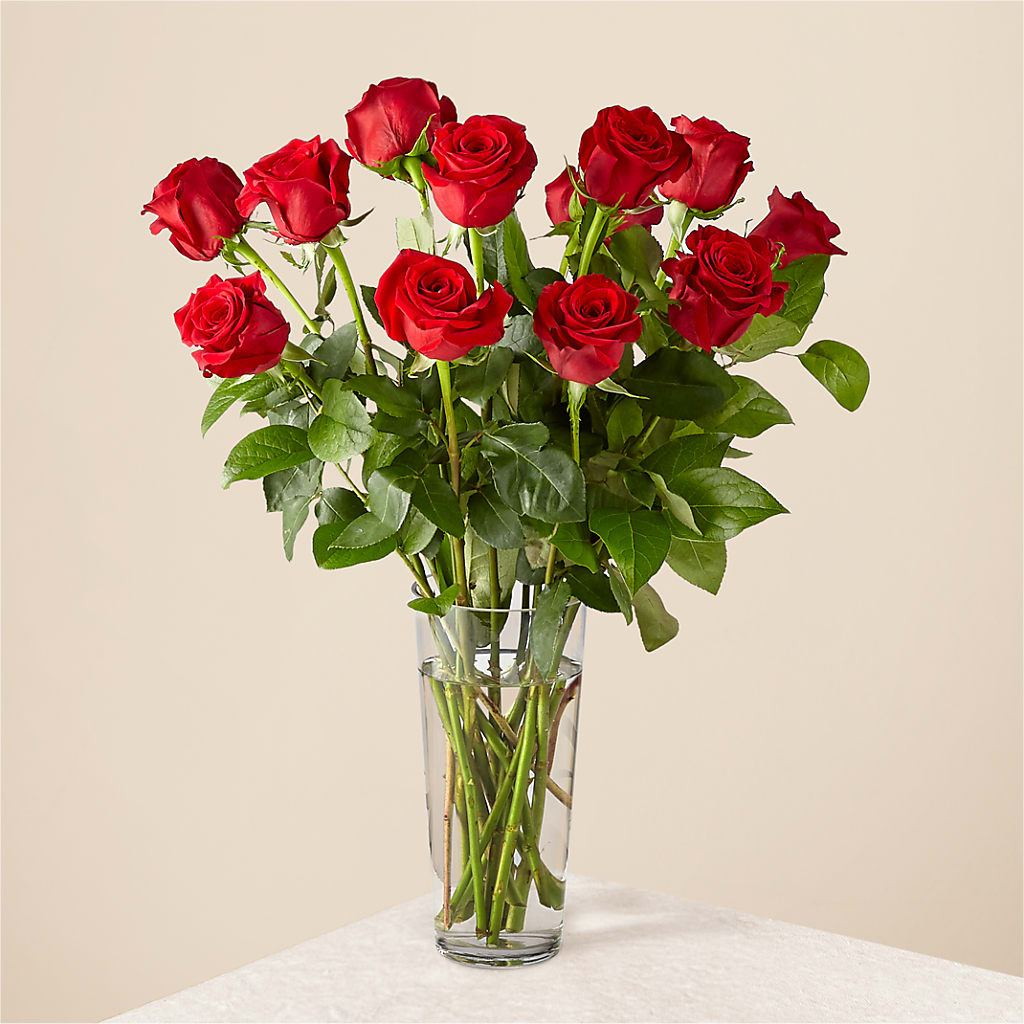 Long Stem Red Rose Bouquet – Petals And Blooms Flowers, Fort Leonard Wood MO