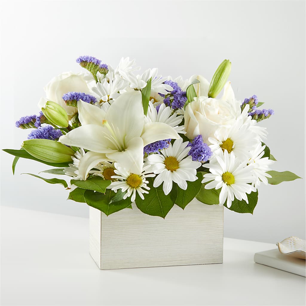 Beyond Blue Box Bouquet – Petals And Blooms Flowers, Fort Leonard Wood MO