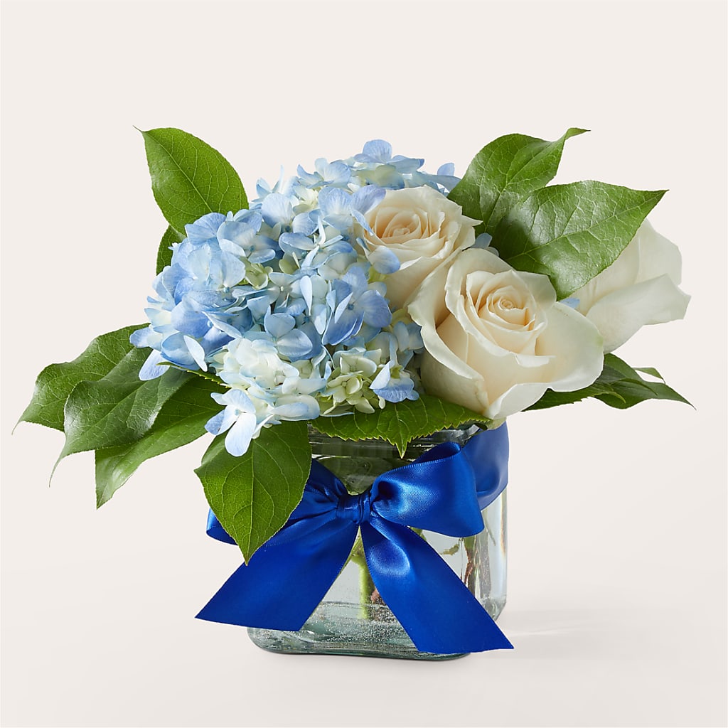 Sky Blue Delight Bouquet – Petals And Blooms Flowers, Fort Leonard Wood MO