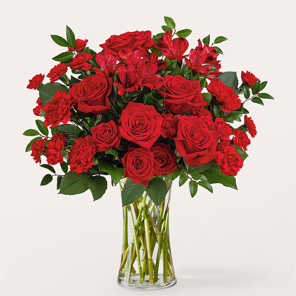 Brilliant Ruby Bouquet – Petals And Blooms Flowers, Fort Leonard Wood MO