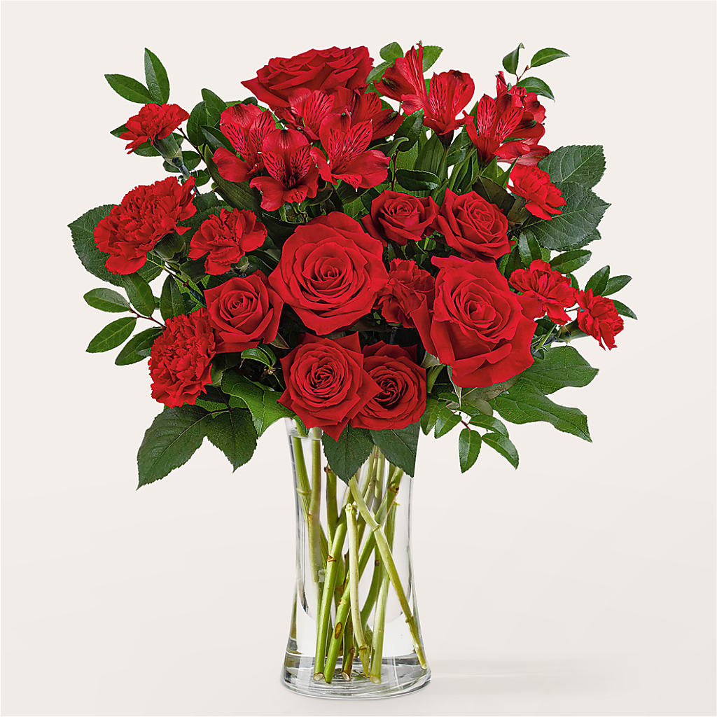 Brilliant Ruby Bouquet – Petals And Blooms Flowers, Fort Leonard Wood MO
