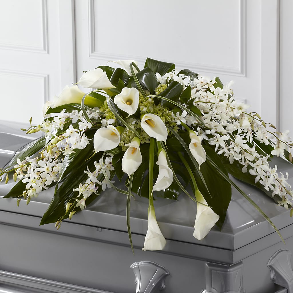 Angel Wings Casket Spray – Petals And Blooms Flowers, Fort Leonard Wood MO
