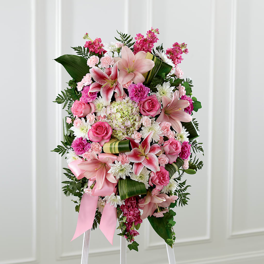 Comforting Standing Spray – Petals And Blooms Flowers, Fort Leonard Wood MO