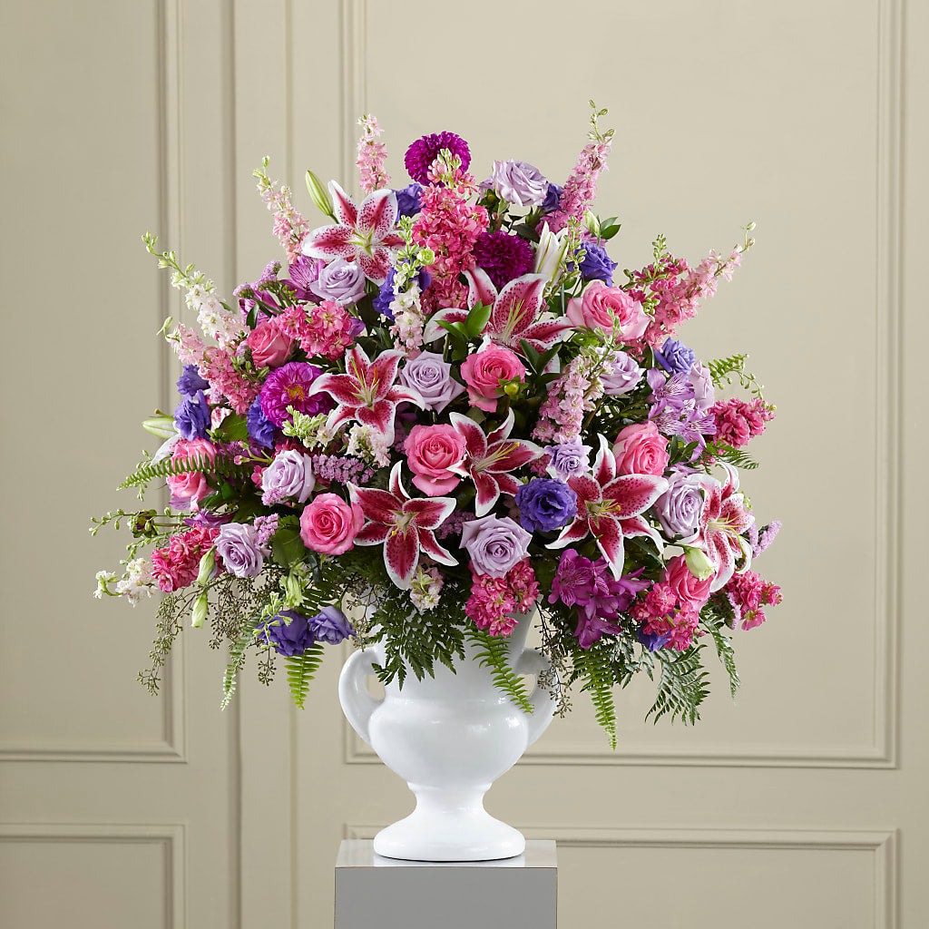 Peaceful Tribute Arrangement – Petals And Blooms Flowers, Fort Leonard Wood MO