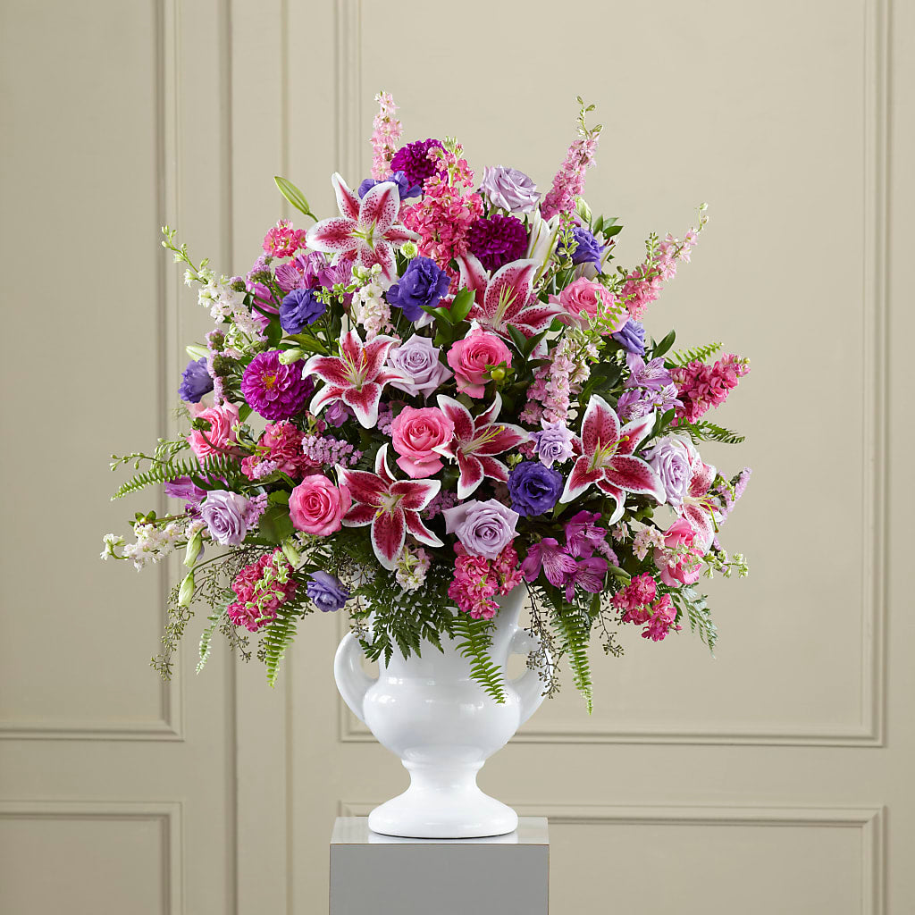 Peaceful Tribute Arrangement – Petals And Blooms Flowers, Fort Leonard Wood MO
