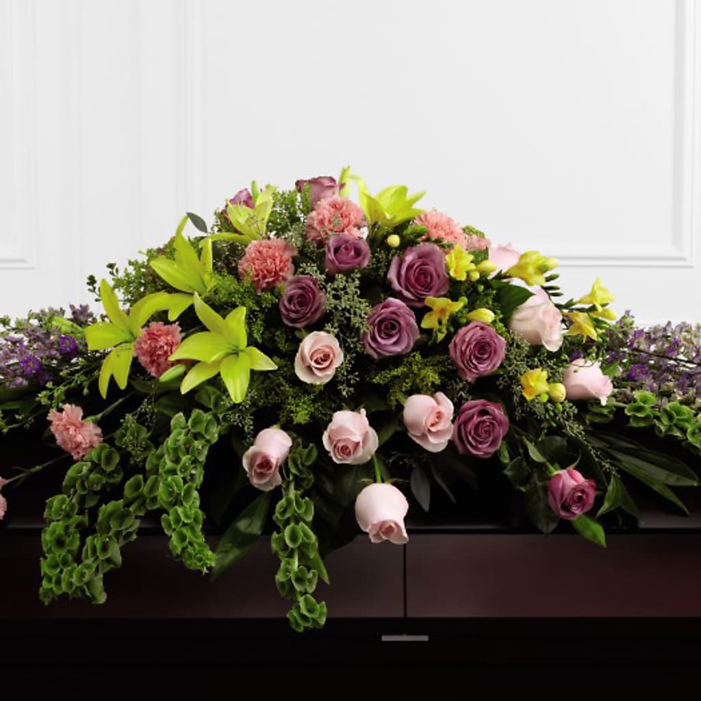 Forever Beloved Casket Spray – Petals And Blooms Flowers, Fort Leonard Wood MO