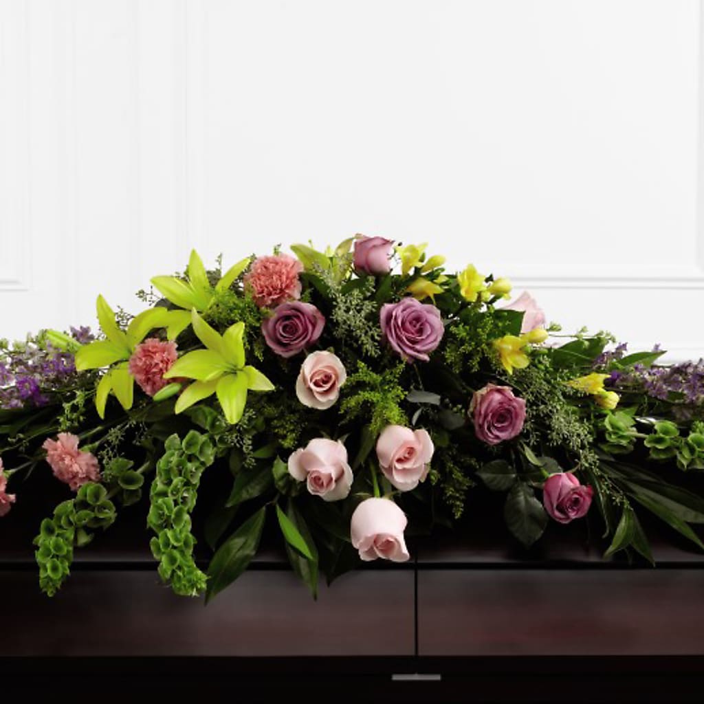 Forever Beloved Casket Spray – Petals And Blooms Flowers, Fort Leonard Wood MO