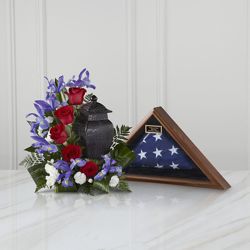Patriotic Tribute Arrangement – Petals And Blooms Flowers, Fort Leonard Wood MO