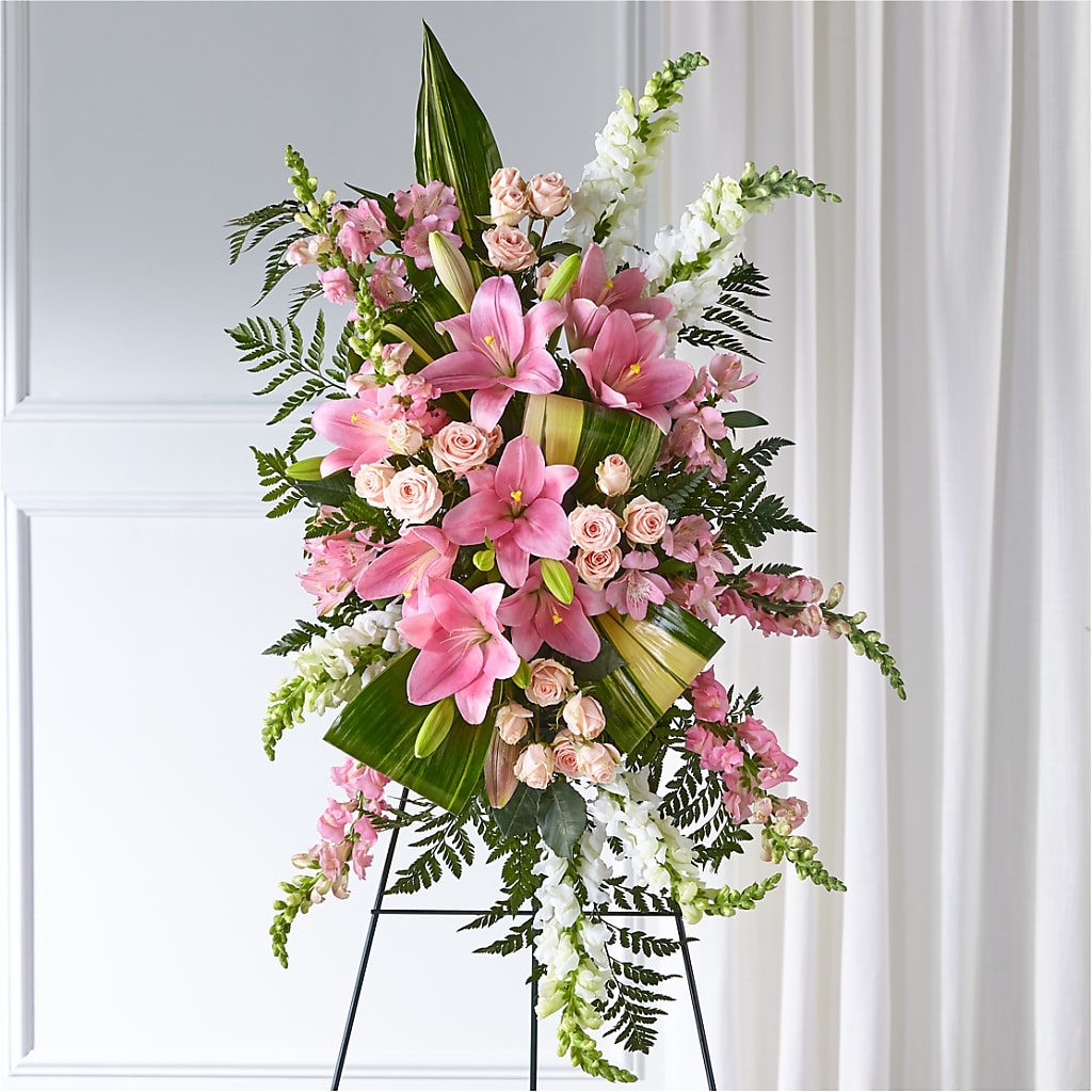 Elegant Embrace Standing Spray – Petals And Blooms Flowers, Fort Leonard Wood MO