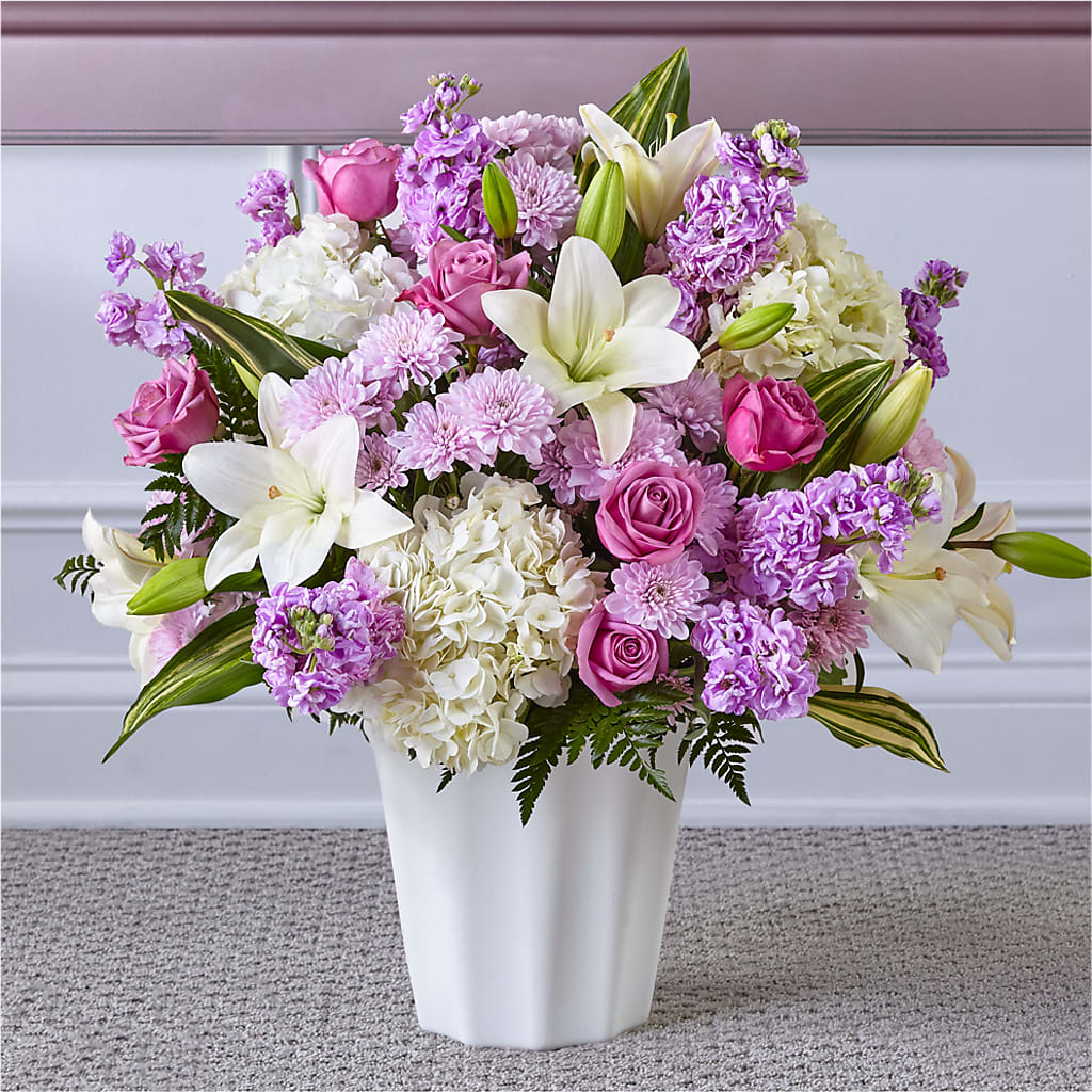 Heaven Sent Floor Basket – Petals And Blooms Flowers, Fort Leonard Wood MO