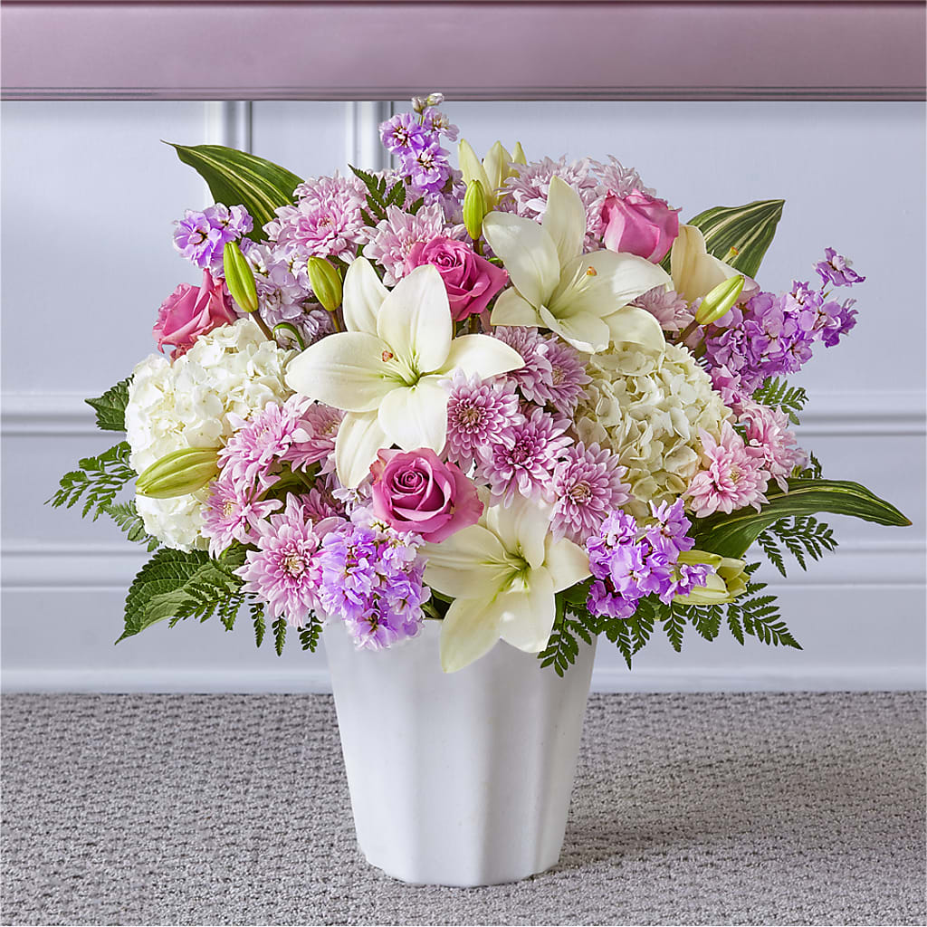 Heaven Sent Floor Basket – Petals And Blooms Flowers, Fort Leonard Wood MO