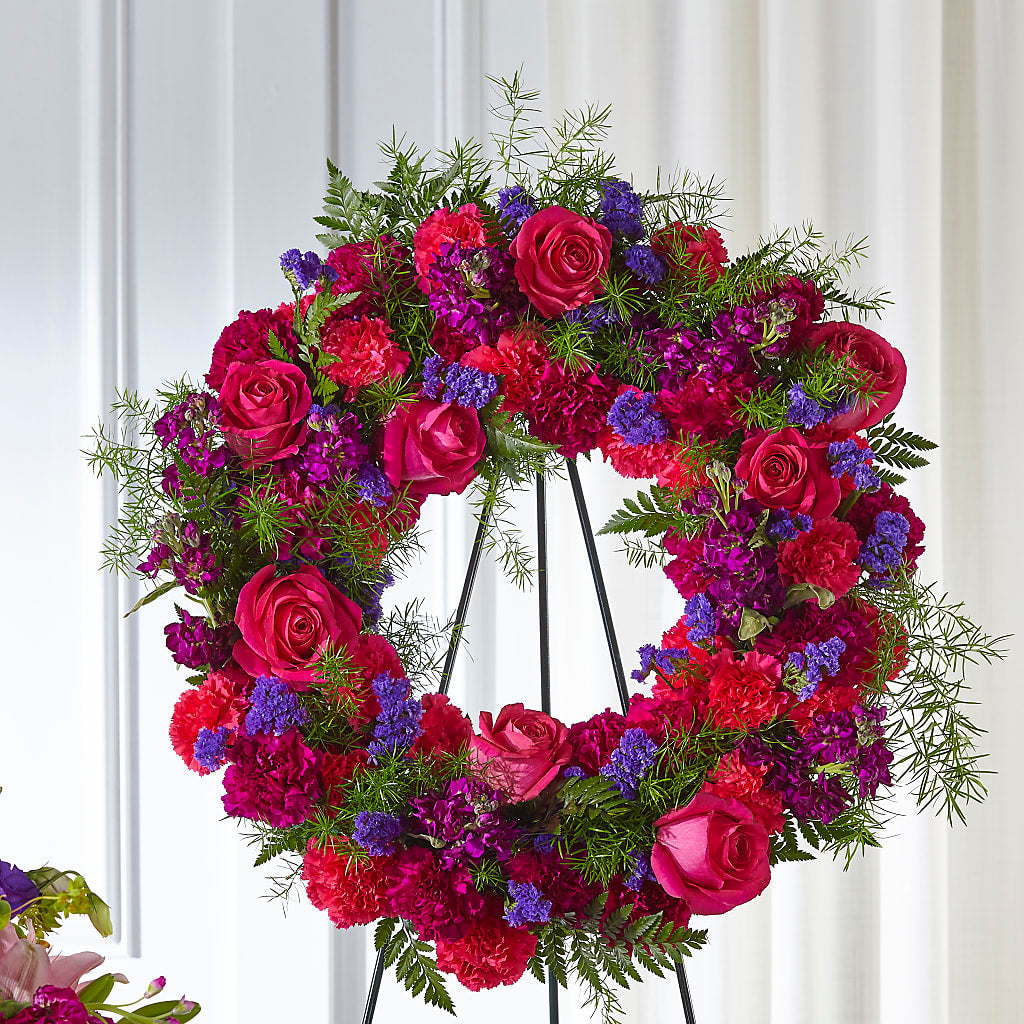 Calming Colors Wreath – Petals And Blooms Flowers, Fort Leonard Wood MO