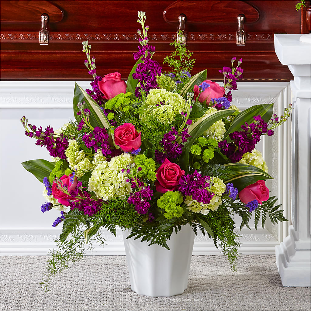 Beautiful Horizons Floor Basket – Petals And Blooms Flowers, Fort Leonard Wood MO