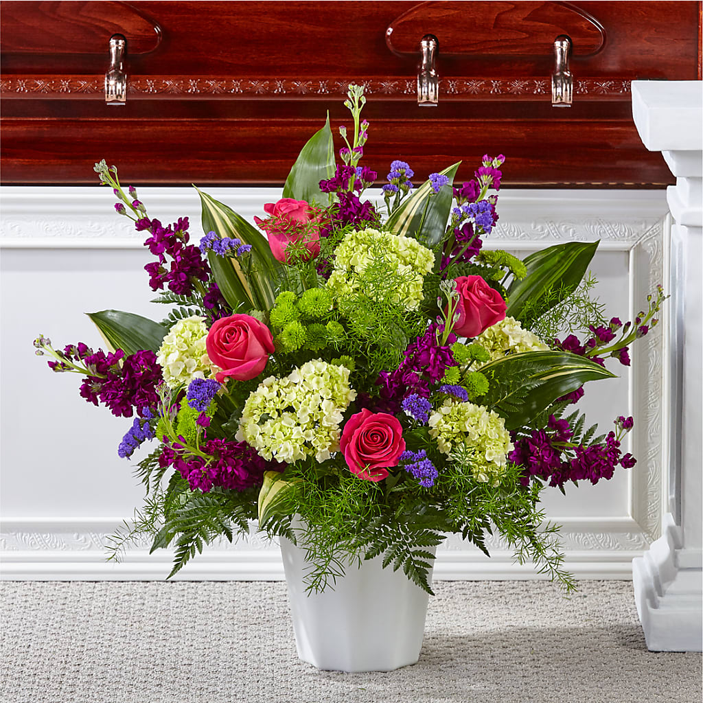 Beautiful Horizons Floor Basket – Petals And Blooms Flowers, Fort Leonard Wood MO