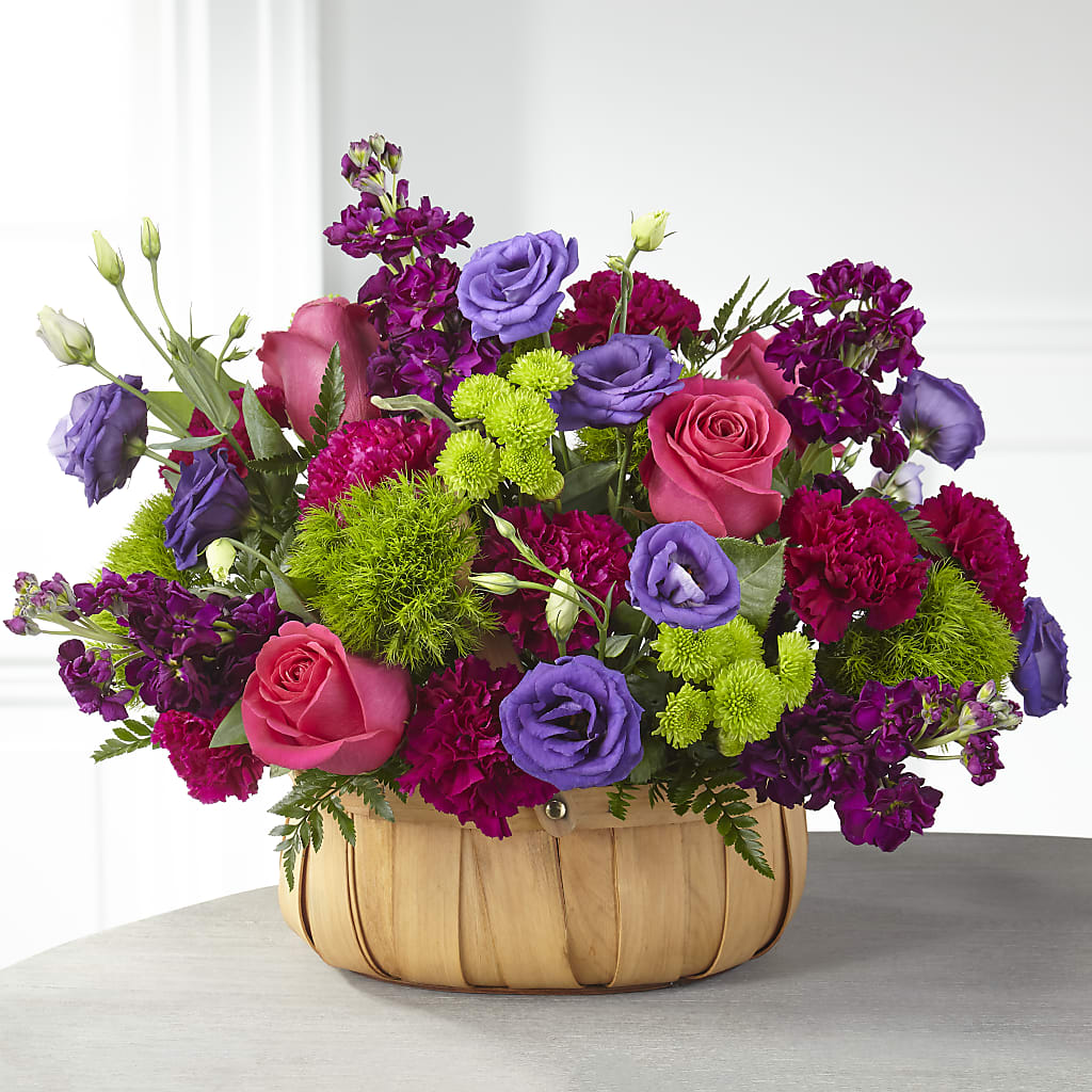 Serene Sanctuary Basket – Petals And Blooms Flowers, Fort Leonard Wood MO