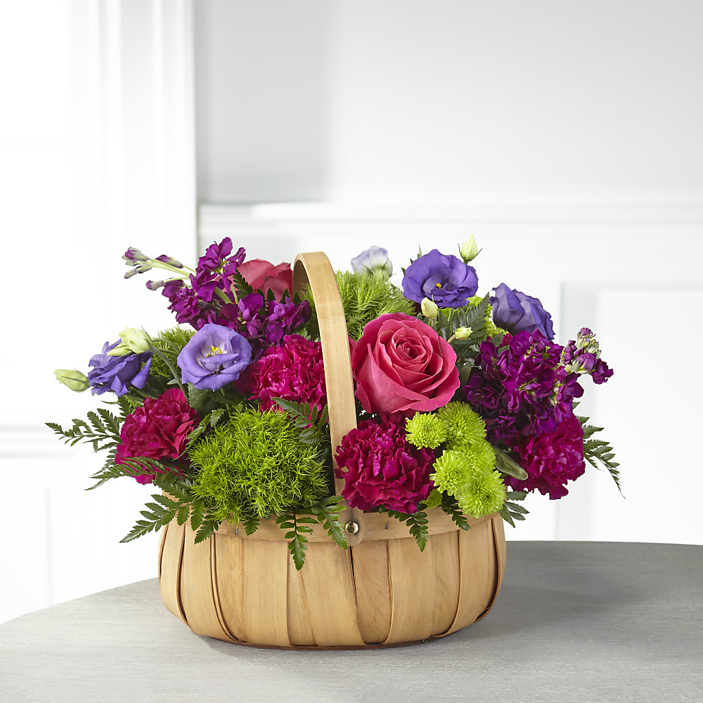 Serene Sanctuary Basket – Petals And Blooms Flowers, Fort Leonard Wood MO