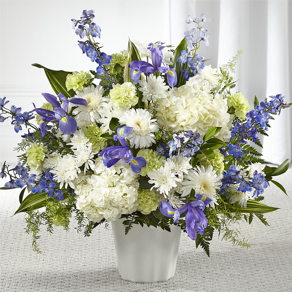 Soft Serenity Floor Basket – Petals And Blooms Flowers, Fort Leonard Wood MO