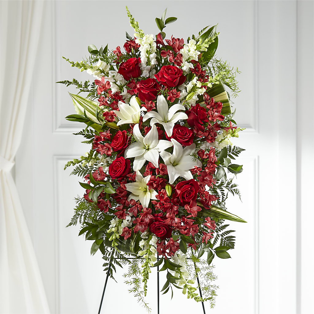 Everlasting Memory Standing Spray – Petals And Blooms Flowers, Fort Leonard Wood MO