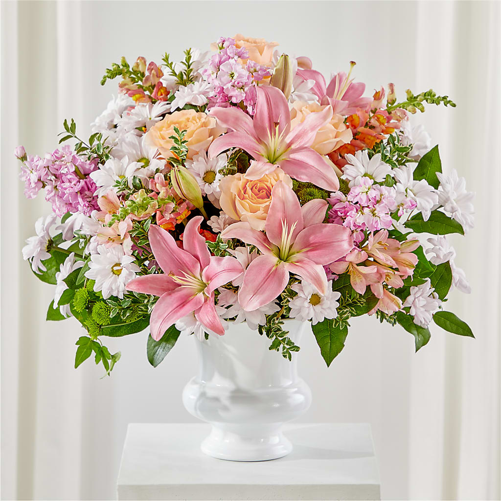 Heartfelt Gesture Urn Arrangement – Petals And Blooms Flowers, Fort Leonard Wood MO