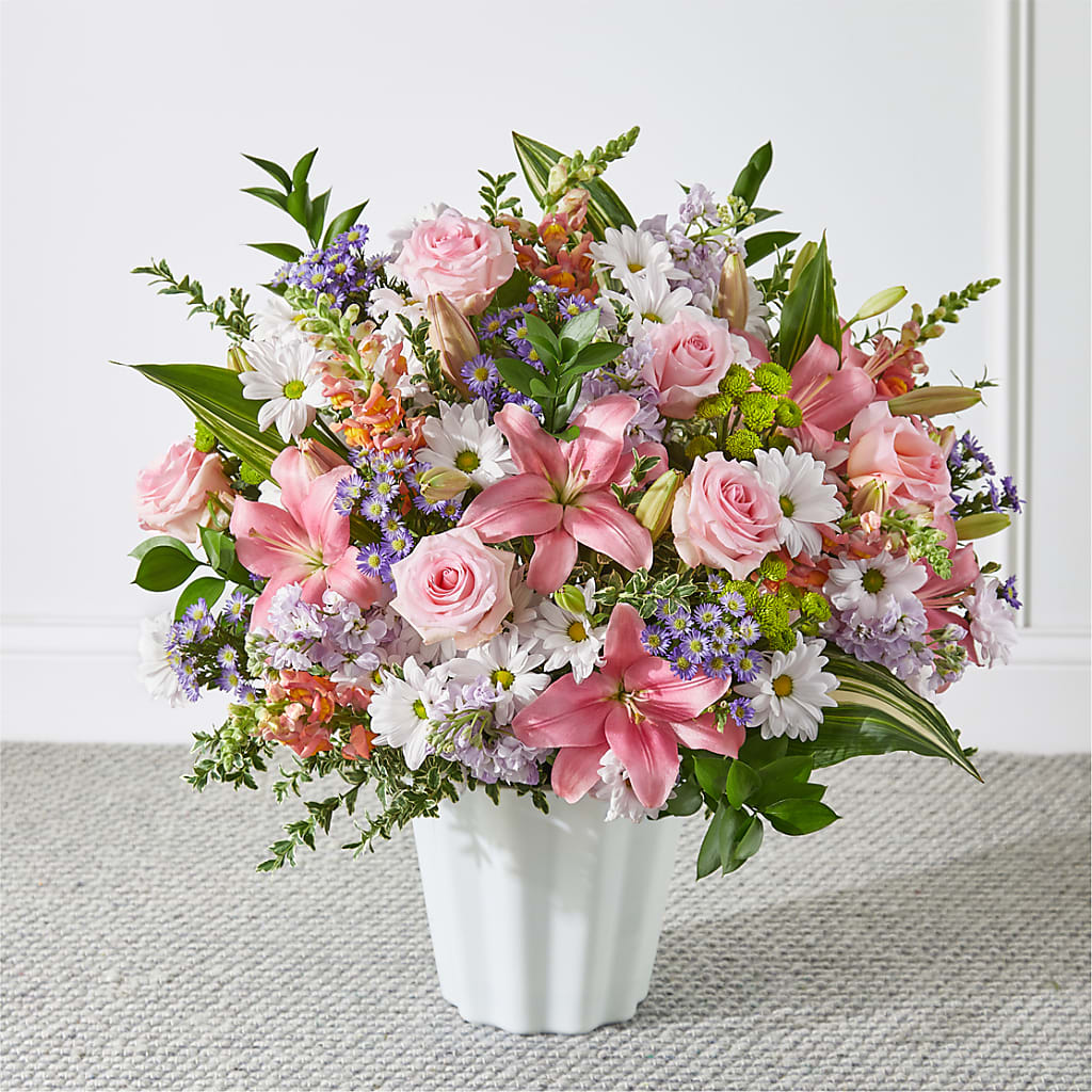 Abundant Compassion Floor Basket – Petals And Blooms Flowers, Fort Leonard Wood MO