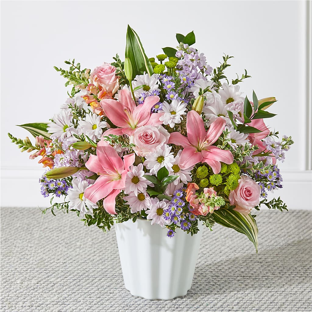 Abundant Compassion Floor Basket – Petals And Blooms Flowers, Fort Leonard Wood MO