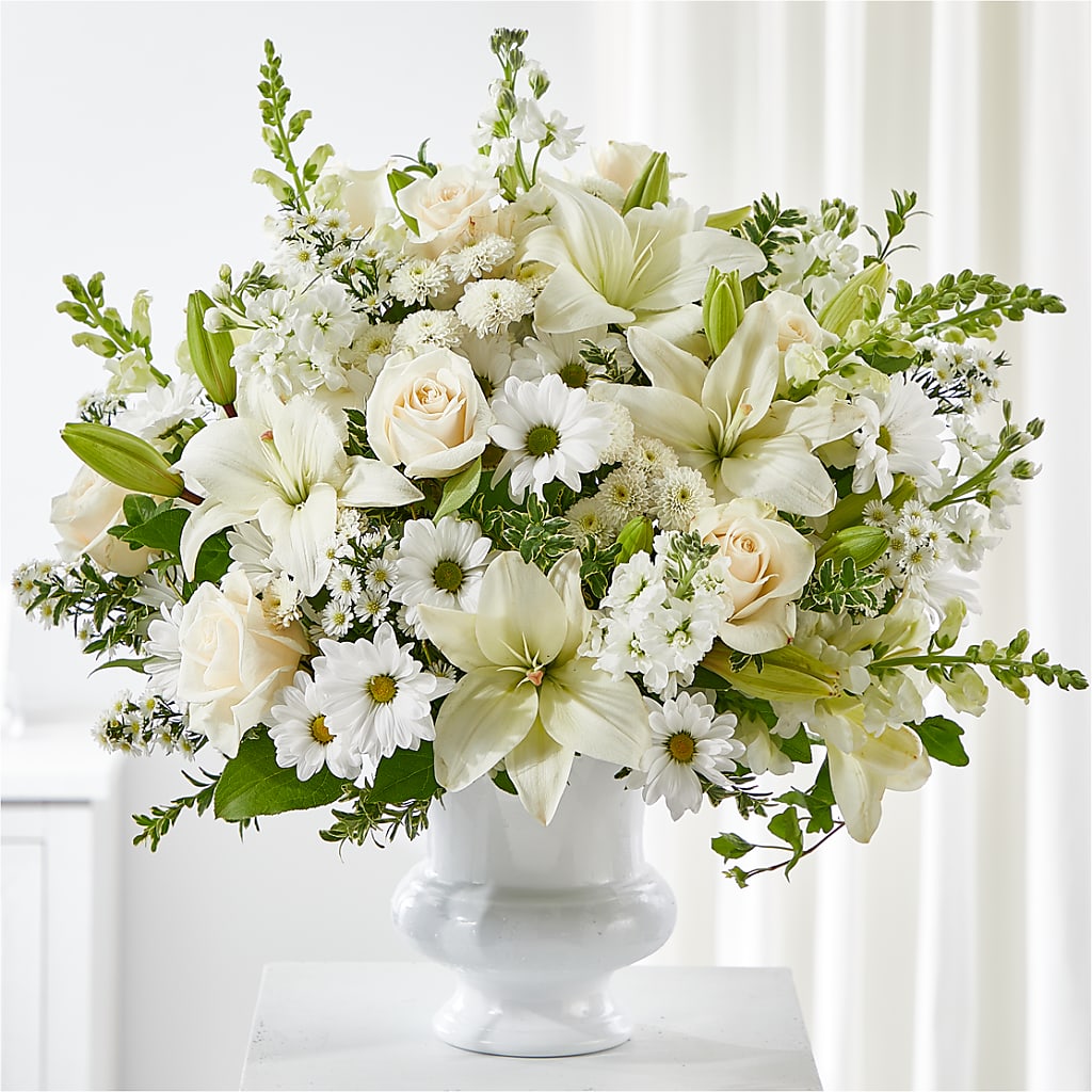 Uplifting Urn Arrangement – Petals And Blooms Flowers, Fort Leonard Wood MO