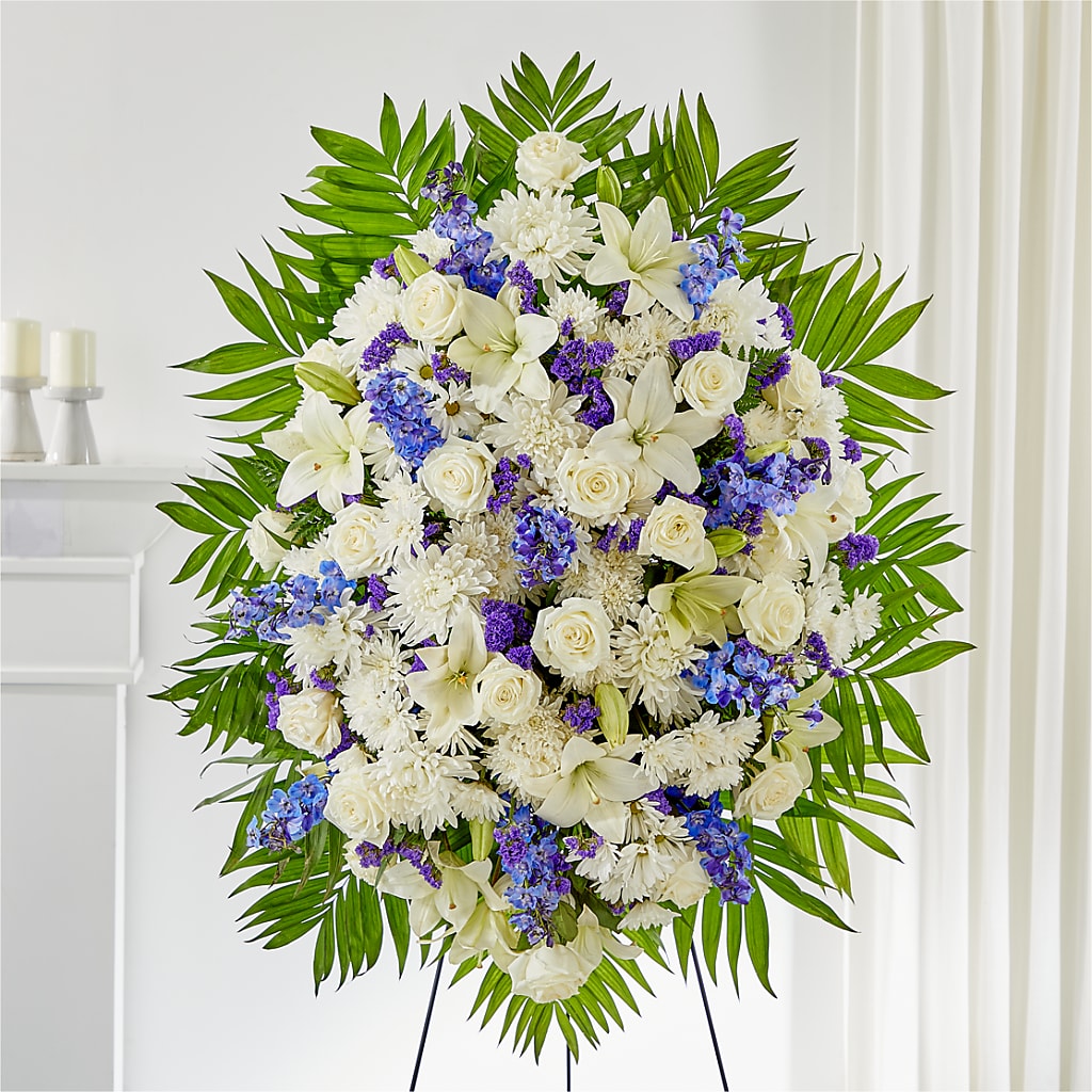 At Rest Standing Spray – Petals And Blooms Flowers, Fort Leonard Wood MO