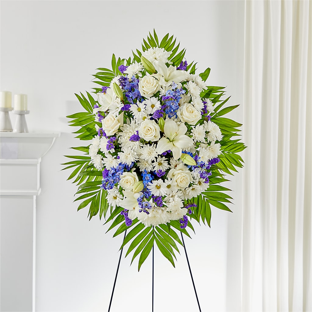 At Rest Standing Spray – Petals And Blooms Flowers, Fort Leonard Wood MO