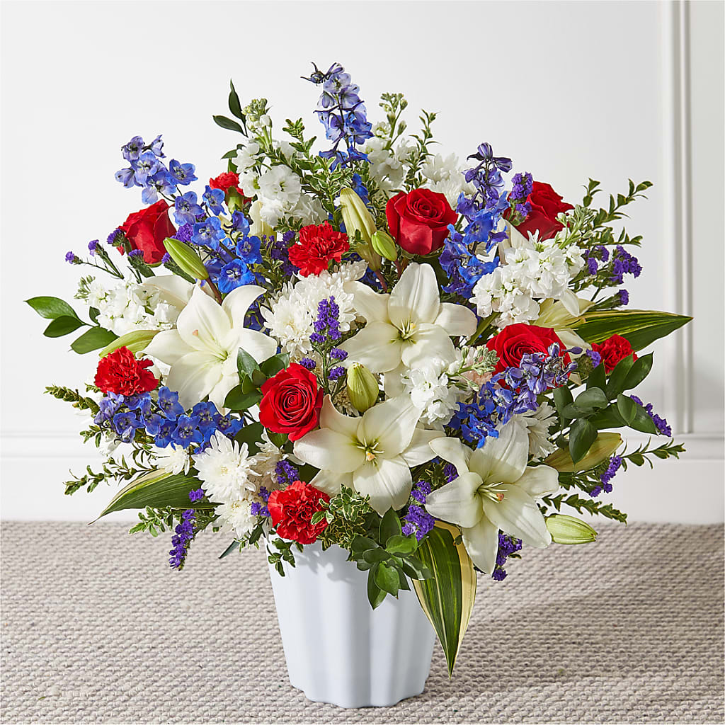 Consoled Floor Basket – Petals And Blooms Flowers, Fort Leonard Wood MO