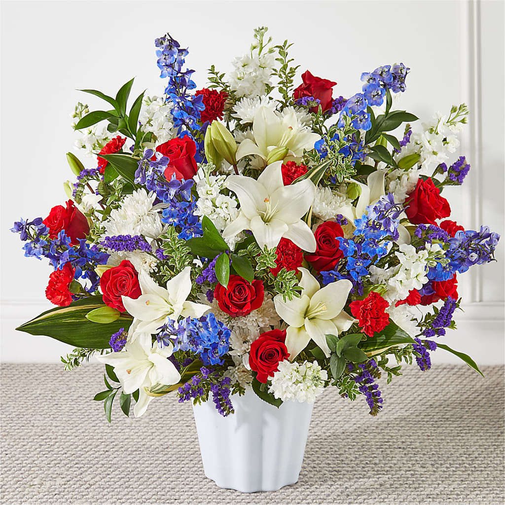 Consoled Floor Basket – Petals And Blooms Flowers, Fort Leonard Wood MO