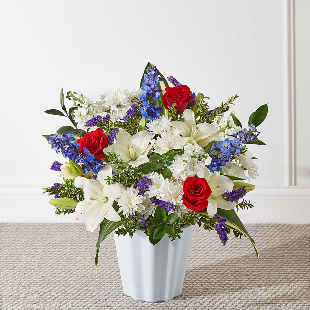 Consoled Floor Basket – Petals And Blooms Flowers, Fort Leonard Wood MO