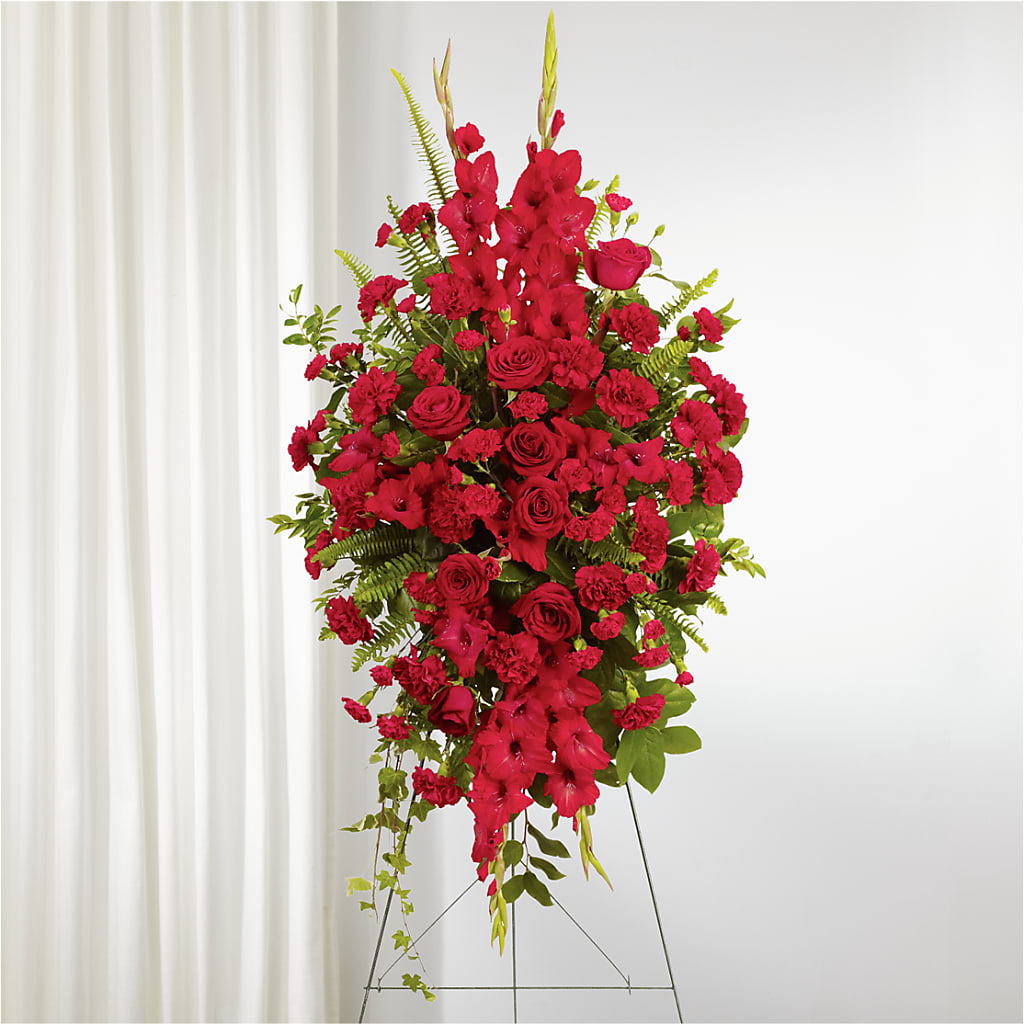 From the Heart Standing Spray – Petals And Blooms Flowers, Fort Leonard Wood MO