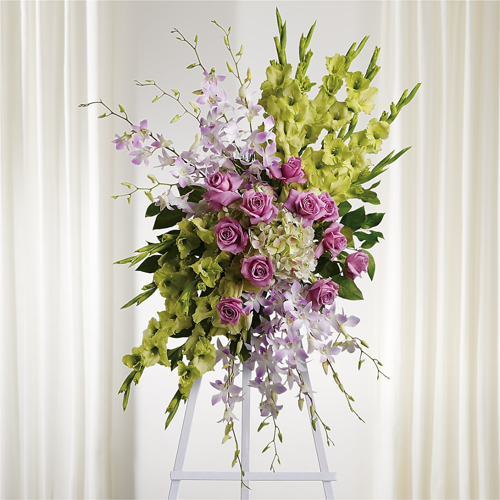 Lasting Legacy Standing Spray – Petals And Blooms Flowers, Fort Leonard Wood MO
