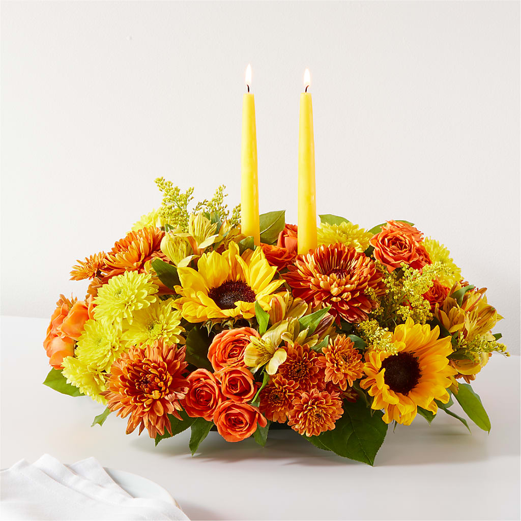 Autumn Harmony Centerpiece – Petals And Blooms Flowers, Fort Leonard Wood MO