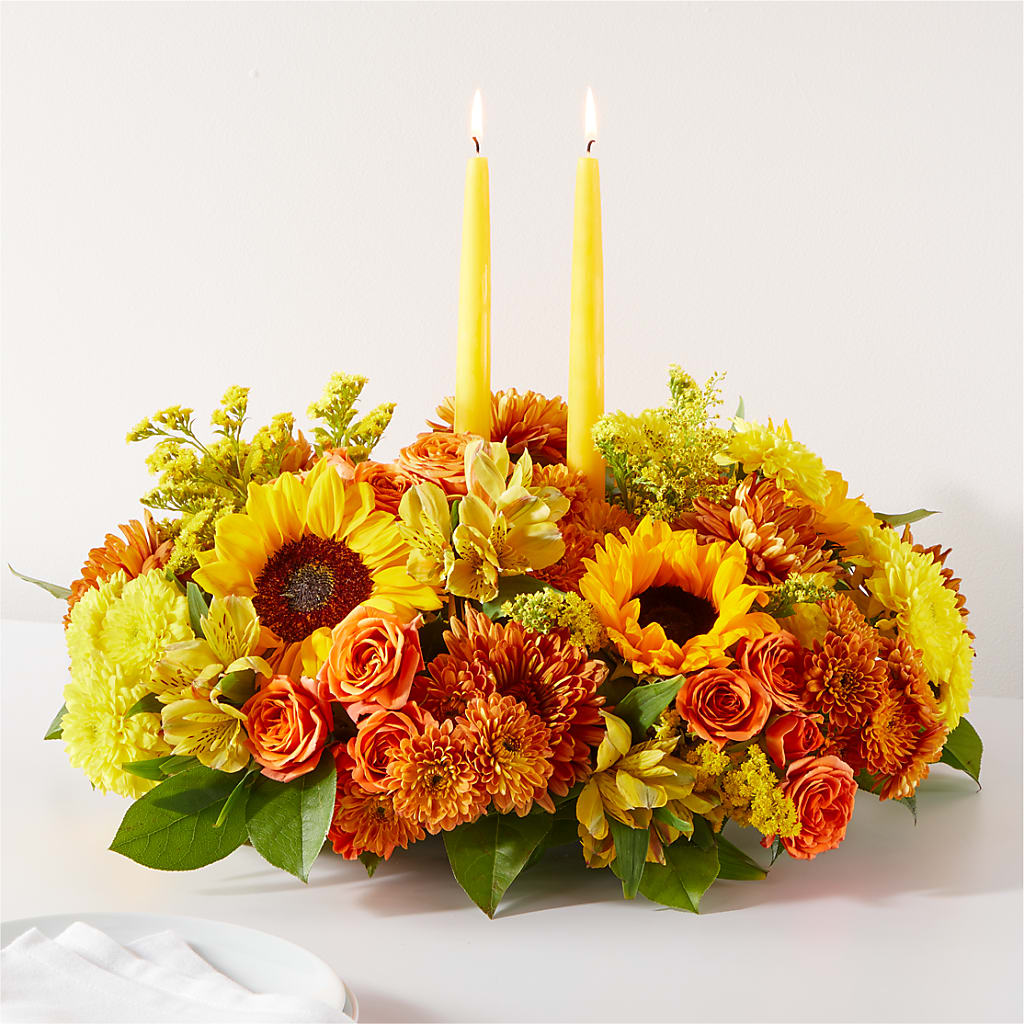 Autumn Harmony Centerpiece – Petals And Blooms Flowers, Fort Leonard Wood MO
