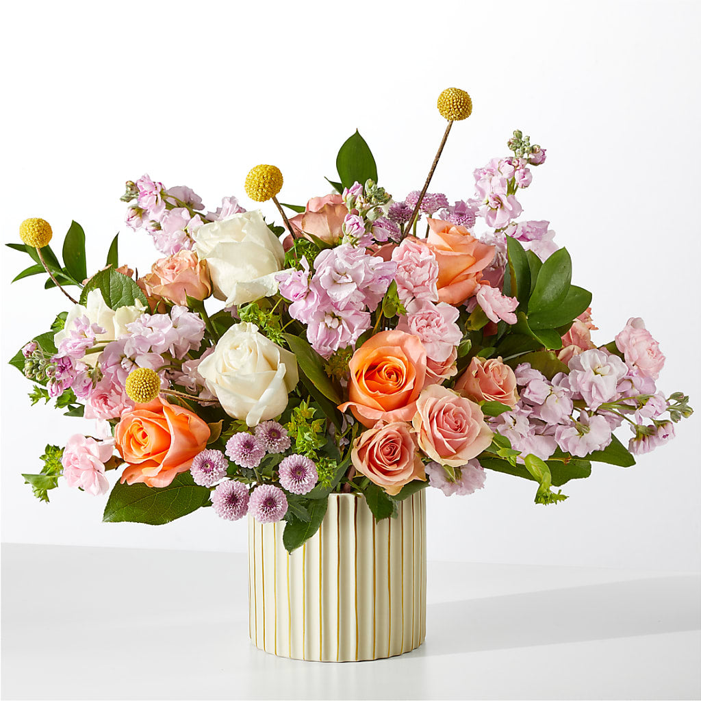 French Market Bouquet with Ivory Vase – Petals And Blooms Flowers, Fort Leonard Wood MO