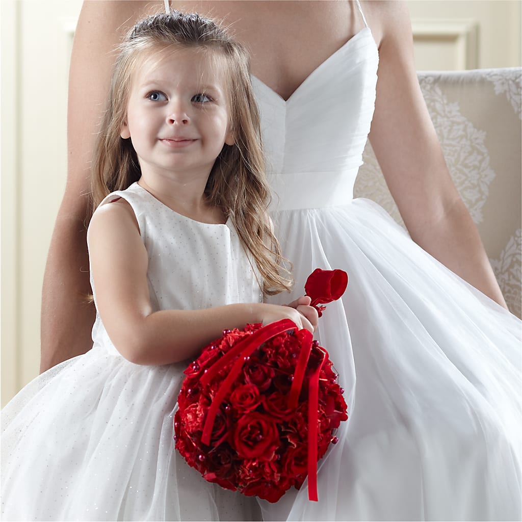 Pure at Heart Flower Girl Arrangement – Petals And Blooms Flowers, Fort Leonard Wood MO