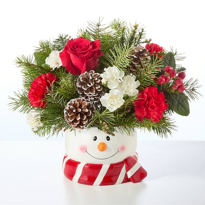 Jolly Snowman Bouquet –  Petals And Blooms Flowers, Fort Leonard Wood MO