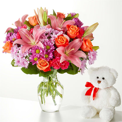 One and Only Bouquet and Bear Bundle –  Petals And Blooms Flowers, Fort Leonard Wood MO