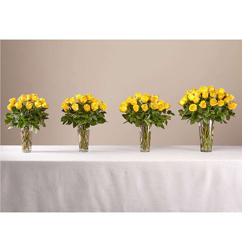 Long Stem Yellow Rose Bouquet –  Petals And Blooms Flowers, Fort Leonard Wood MO