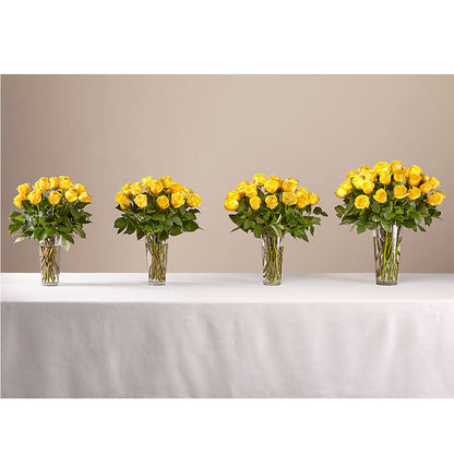 Long Stem Yellow Rose Bouquet –  Petals And Blooms Flowers, Fort Leonard Wood MO