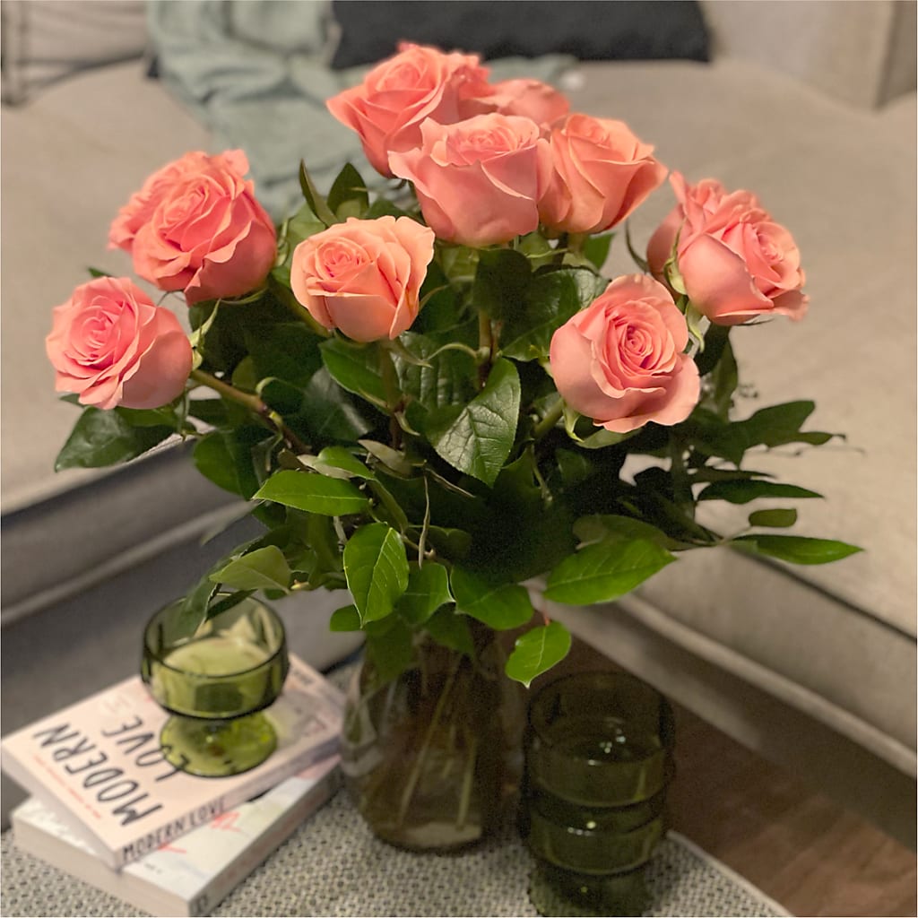 Long Stem Pink Rose Bouquet –  Petals And Blooms Flowers, Fort Leonard Wood MO