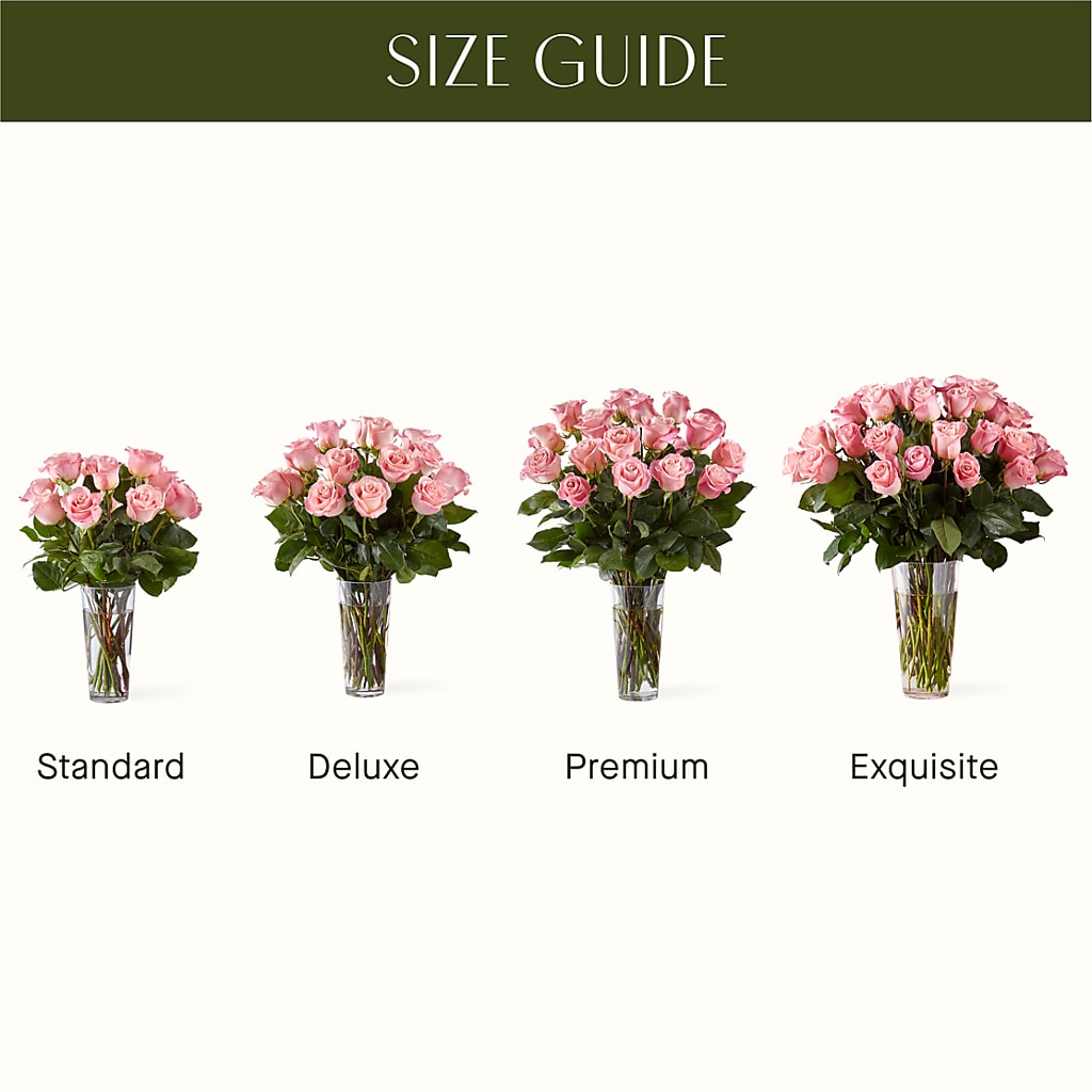 Long Stem Pink Rose Bouquet –  Petals And Blooms Flowers, Fort Leonard Wood MO
