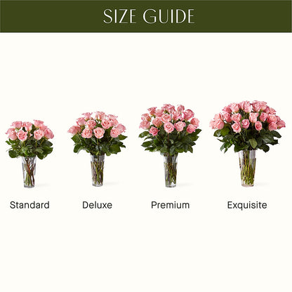 Long Stem Pink Rose Bouquet –  Petals And Blooms Flowers, Fort Leonard Wood MO