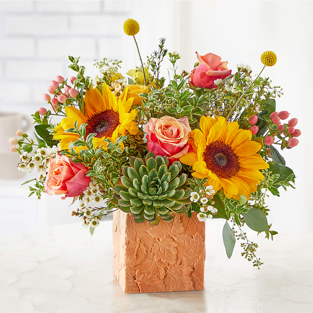 Sunflower Season Bouquet –  Petals And Blooms Flowers, Fort Leonard Wood MO