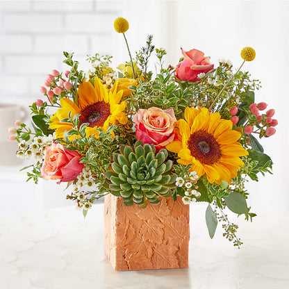 Sunflower Season Bouquet –  Petals And Blooms Flowers, Fort Leonard Wood MO