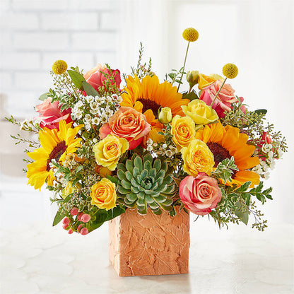 Sunflower Season Bouquet –  Petals And Blooms Flowers, Fort Leonard Wood MO