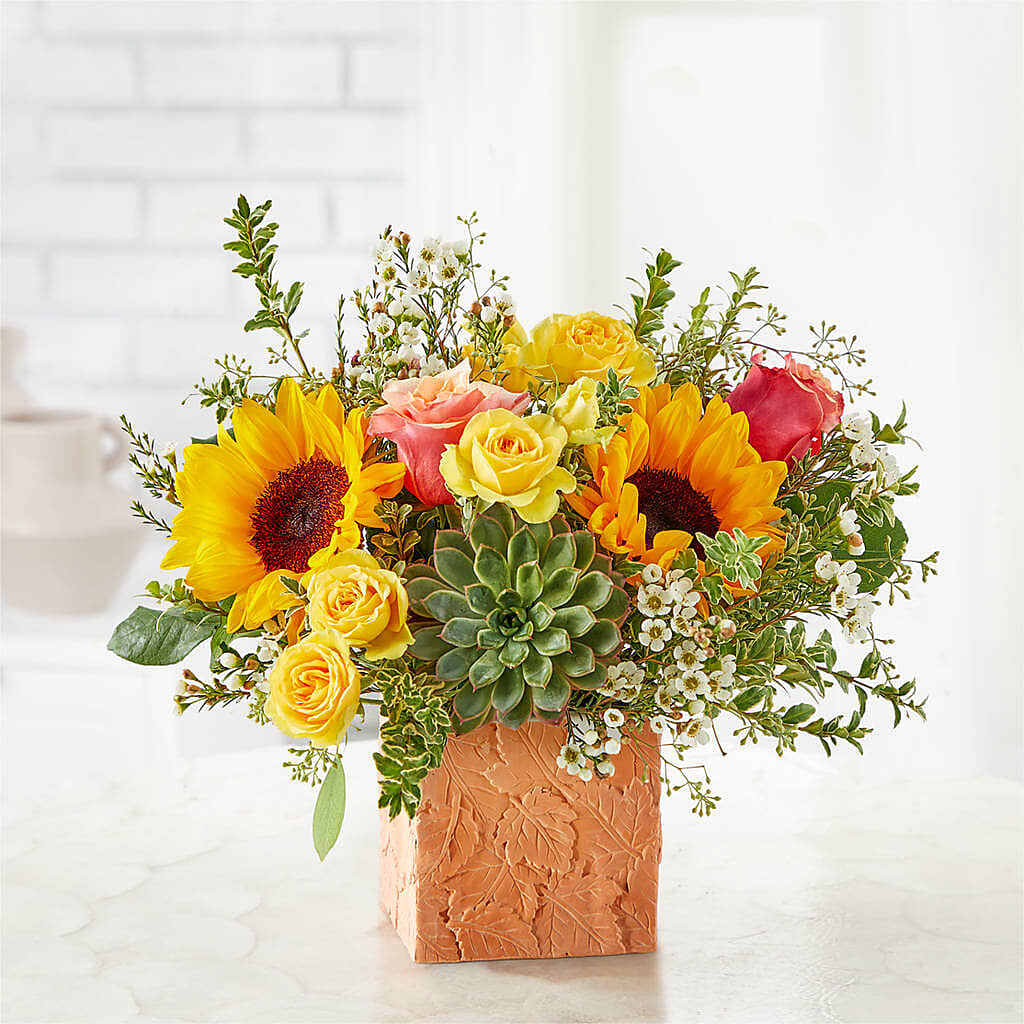Sunflower Season Bouquet –  Petals And Blooms Flowers, Fort Leonard Wood MO