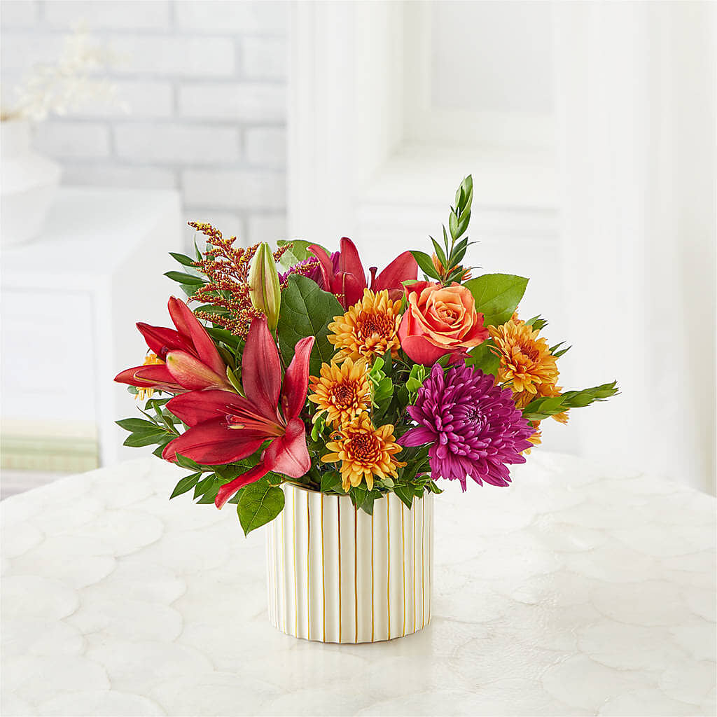 Burgundy Landscape Bouquet –  Petals And Blooms Flowers, Fort Leonard Wood MO