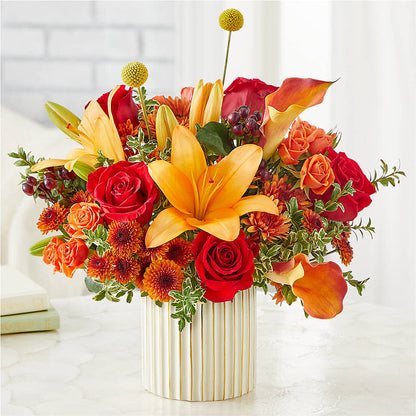 Scarlet Skies Bouquet –  Petals And Blooms Flowers, Fort Leonard Wood MO